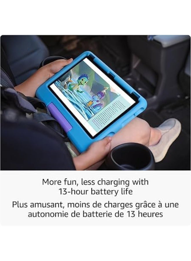 Amazon Ev Kids tablet HD 10 Kids tablet 32 GB (newest gen) | ages 3–7, includes ads-free books, games, apps and videos that children love, 10.1" brilliant screen, parental controls. (BLUE) - Image 5